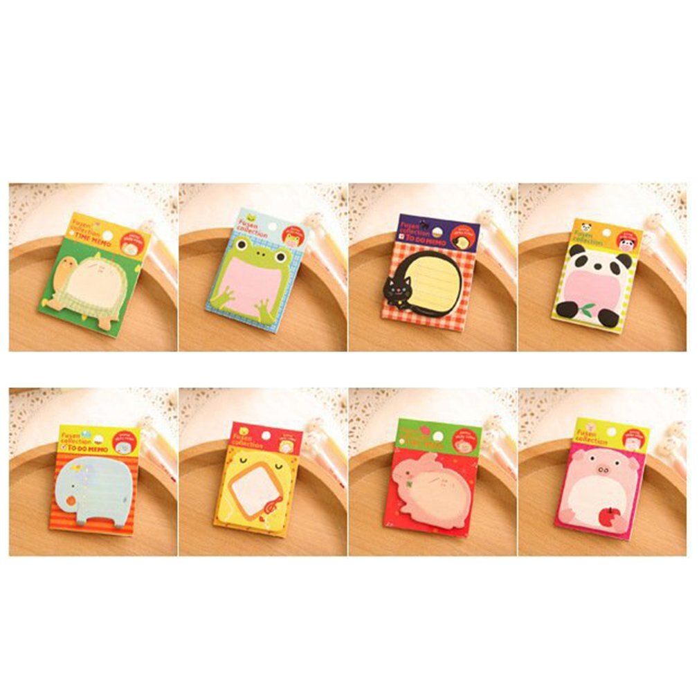 Cartoon Animal Practical Sticky Post Cute Small Fresh Note Sticker Notepad Small For Children