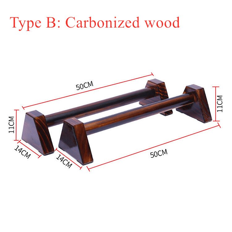 Tabla de flexiones de madera para hombre y mujer, barras de soporte de entrenamiento para Fitness, culturismo, equipos deportivos para el hogar: Type B 50cm