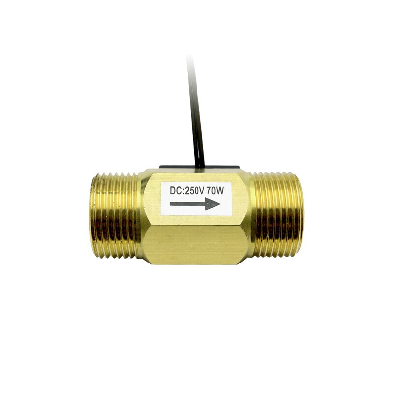 G 3 / 4 " Brass Liquid Water Flow Sensor Switch Magnetic Flow Meter Switch DN20 Threads SEN-CL43W