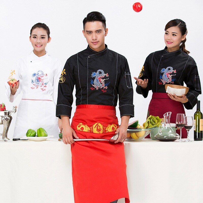 Kochdienst Hotel Arbeitskleidung Restaurant Arbeitskleidung Werkzeug Chefuniform Koch Jacken schnell Lebensmittel-Service Arbeitskleidung