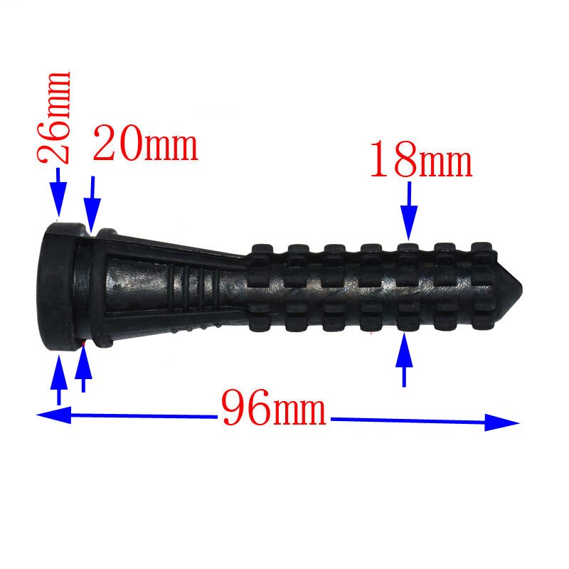 Máquina de depilación con dedos para aves de corral, 50 Uds., 96mm, negra, de , para desplumar pollo, tendón de carne: Default Title