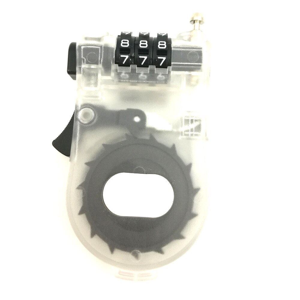 TANDT bicycle Pad lock password Bicycle Parts Mini Extendable Wire Anti Theft MTB Security Code Cable Lock ski combination: white