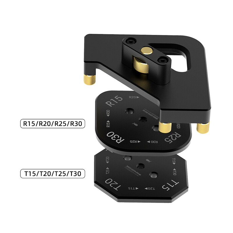 Woodworking 8 in 1 Corner Radius Template Jig Aluminum Alloy Radius Quick Jig Arc / T Angle Positioning Milling Templates