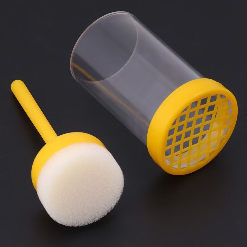 1PCS Beekeeping Queen King Bee Marking Rearing Marker Label Marker Yellow Plastic Bottle Insect Bees Farm Identification Tools