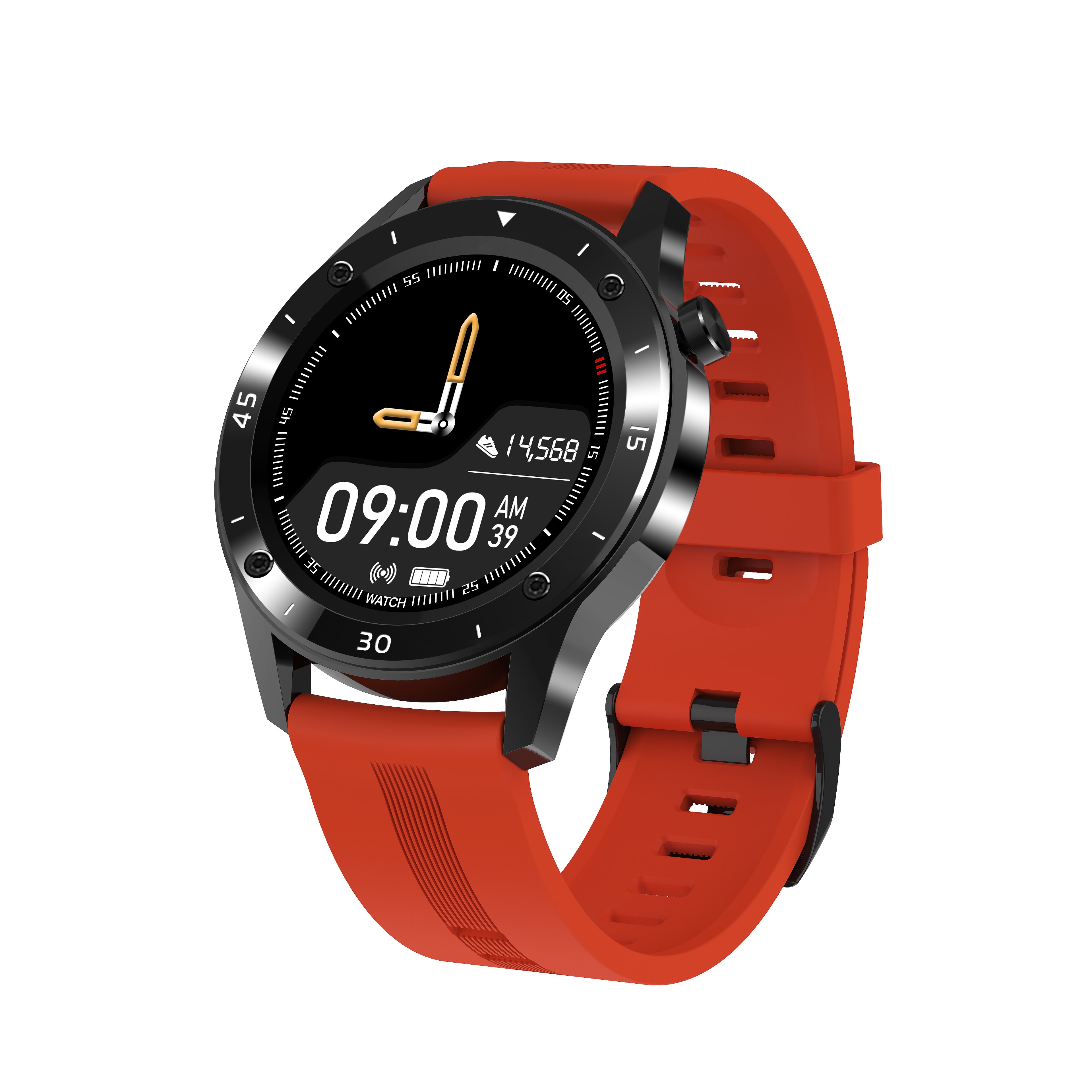 F22 Montre Intelligente Hommes Sport Montre-Bracelet IP67 de Forme physique de Moniteur De Fréquence Cardiaque Bracelet Intelligent Montre Portable Hommes reloj inteligente femmes: red