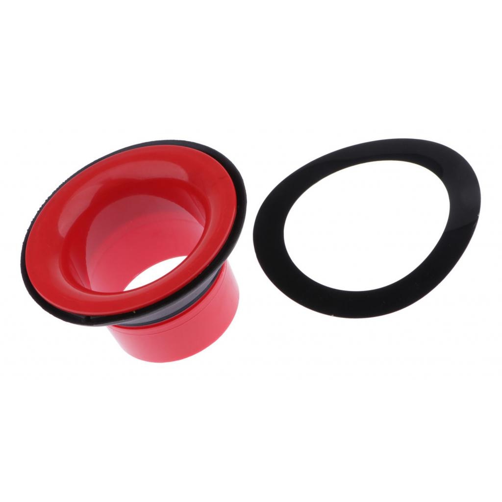 Red Bass Drum Sound Enhancer Kick Drum Enhancer & Ring-Accesorios de tambor, plástico ABS sólido