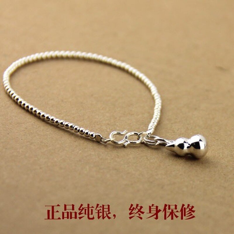 925 sterling silber kettenperlen-fußkettchen, sommerliche strand-fußkettchen, retro-kürbis-fußkettchen für damen, schmuck