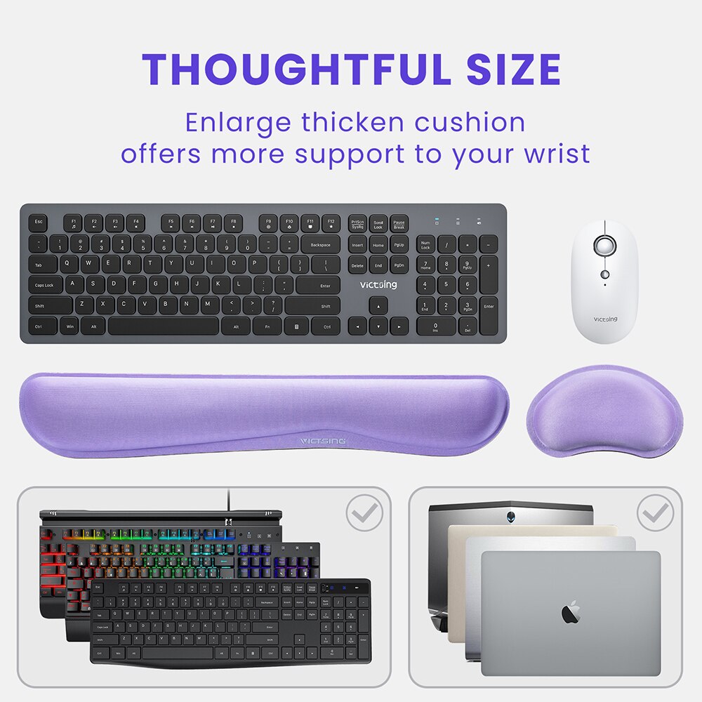 VicTsing PC148-almohadilla para reposabrazos mecánico, reposamuñecas para ratón, cómoda y duradera, para PC, Gamer y oficina