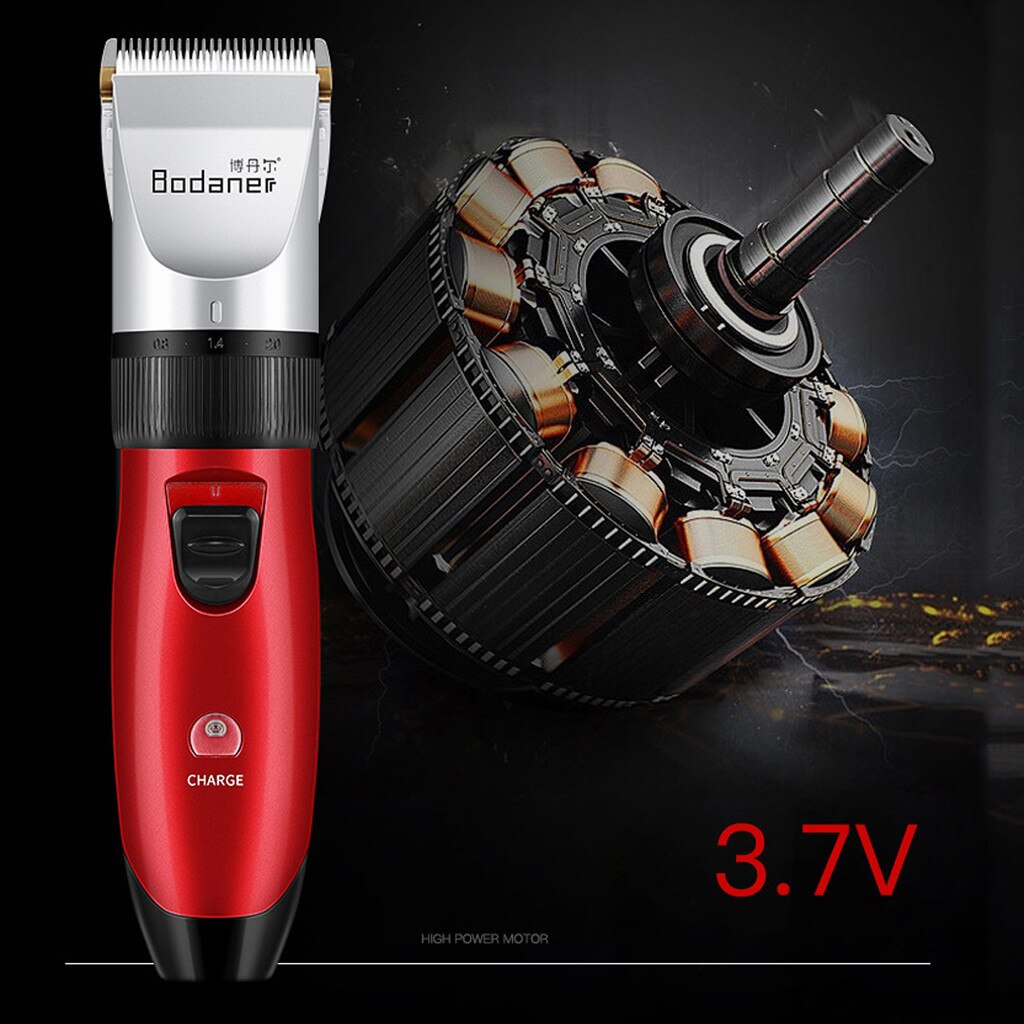 Profissional à prova dwaterproof água metal máquina de cortar cabelo elétrico sem fio grooming haircut portátil recarregável máquina de corte de cabelo