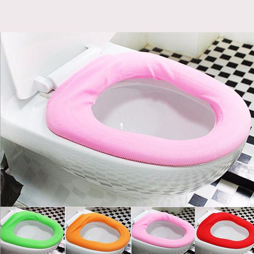 1Pc Badkamer Wc-bril Warmer Tapijt Toilet Seat Cover Zachte Comfortabele Baby Potty Seat Overjas Toilet Wasbare Kleurrijke