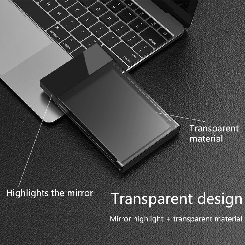 2.5 Inch USB 3.0 SSD Hard Drive Disk Box High Speed External HDD Enclosure Case R9CB