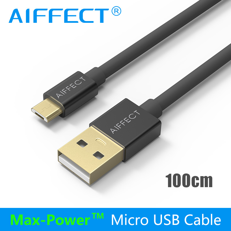 AIFFECT Handy Ladegerät 1A 2A USB Reise Ladegerät Tragbare Wand Adapter EU Stecker Schwarz Weiß für iPhone SanSung Xiaomi huawei: 100cm Micro B Cable