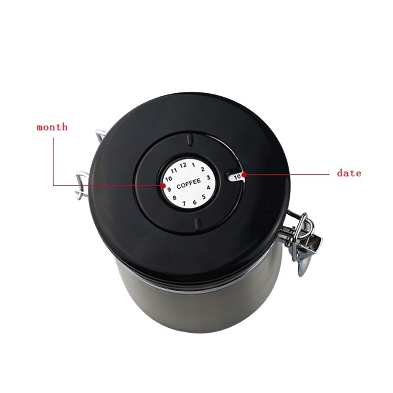 Coffee Storage Container Airtight Stainless Steel Coffee Canister Coffee Bean Container with Valve