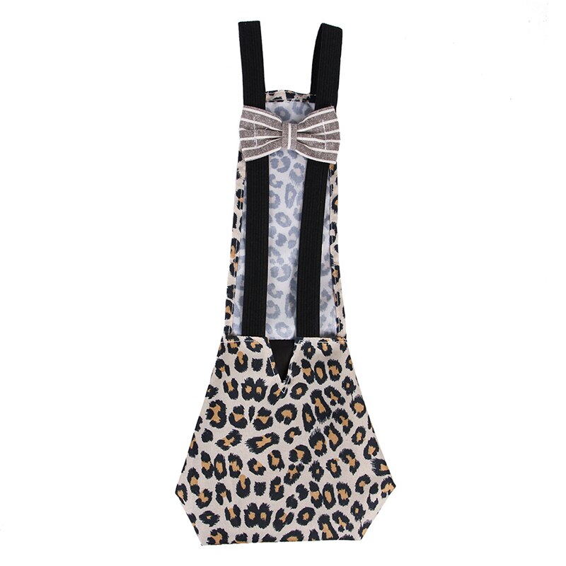 Flowered Pet Diaper for Duck with Bowknot Waterproof and Reusable Elastic Band Farm Clothing SMD66: leopard print S