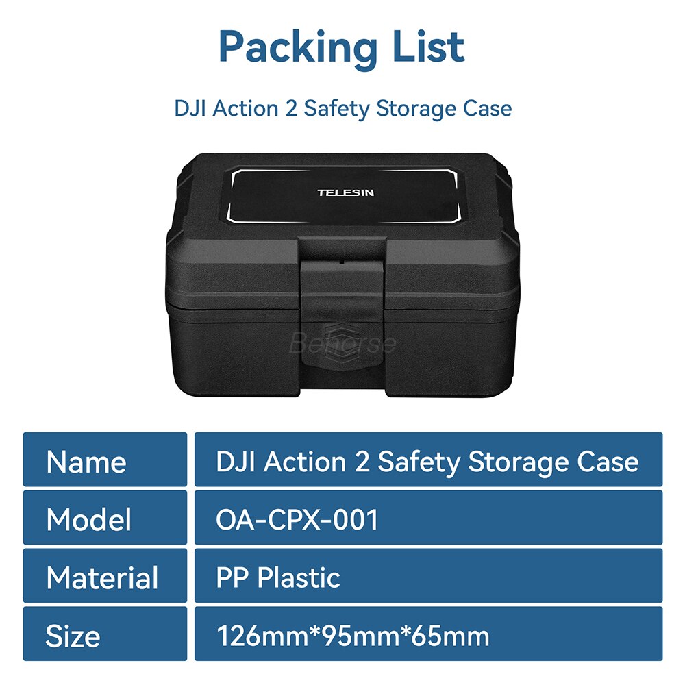 DJI Action 2 Safety Storage Box Waterproof Portable Box Carrying Case for DJI OSMO Action 2 Camera Dual Screen Combo Accessories: Storage Box