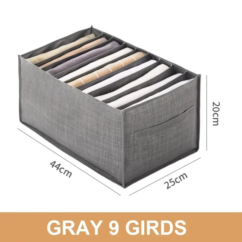 Ondergoed Organisatie Organisator voor Kast Kleding Organisator Broeken Trui Opbergkasten Laden Organisator Jeans Box: Light Grey
