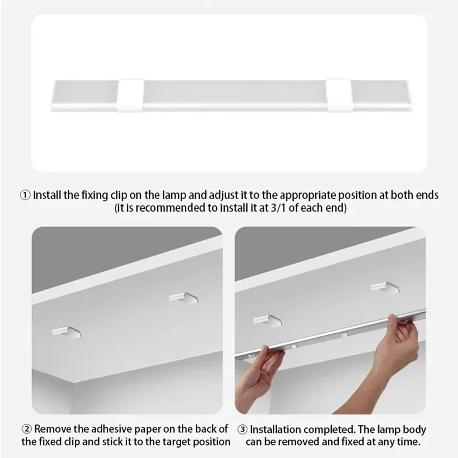 LED Bar Licht Motion Sensor USB Aufladbare Schrank Licht Für Küche Schlafzimmer Kleiderschrank Beleuchtung 20/30/40/50 cm Schrank Licht
