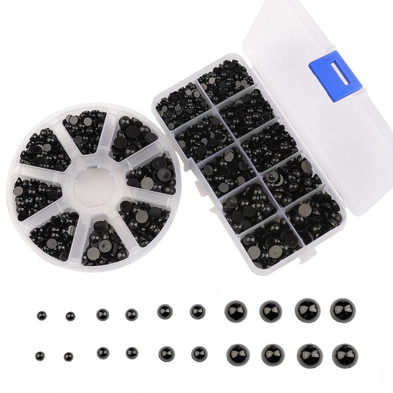 500 st 3-8mm svart plast säkerhetsögon för björndocka djur docka diy hantverk barn barn leksaker ögon tillbehör