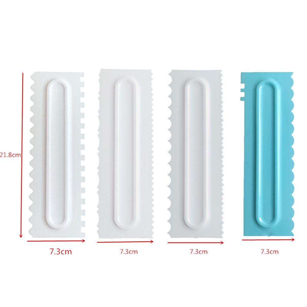 3 Stks/set Cake Decorating Kam Icing Fondant Spatels Soepeler Plastic Cake Schraper Gebak Texturen Keuken Bakken Tools