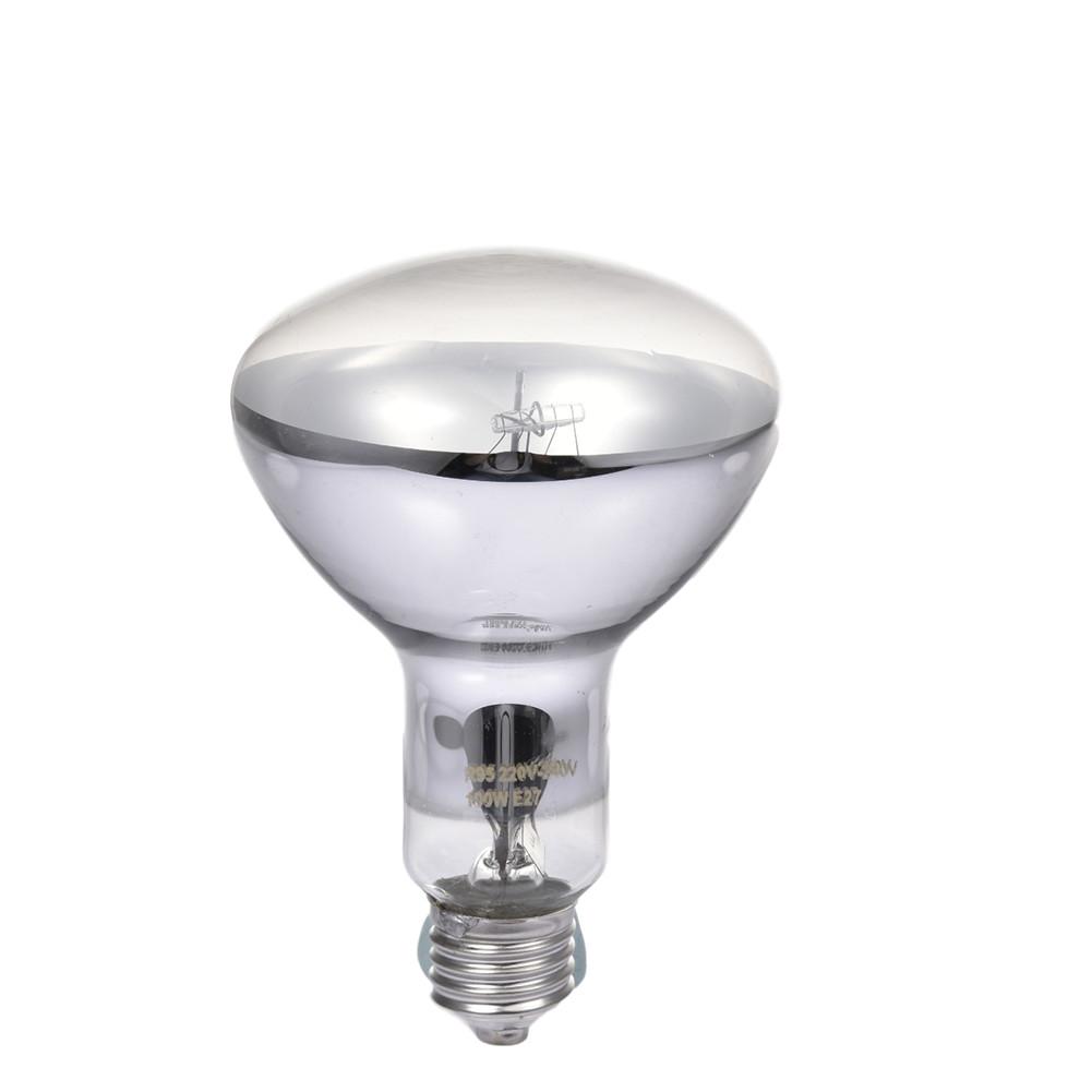 Lámpara de calor para reptiles, Bombilla HID de calor para mascotas E27, para el cuidado de la salud de haluro metálico, lámpara para reptiles, Mini lámpara de calefacción para mascotas: Light Grey