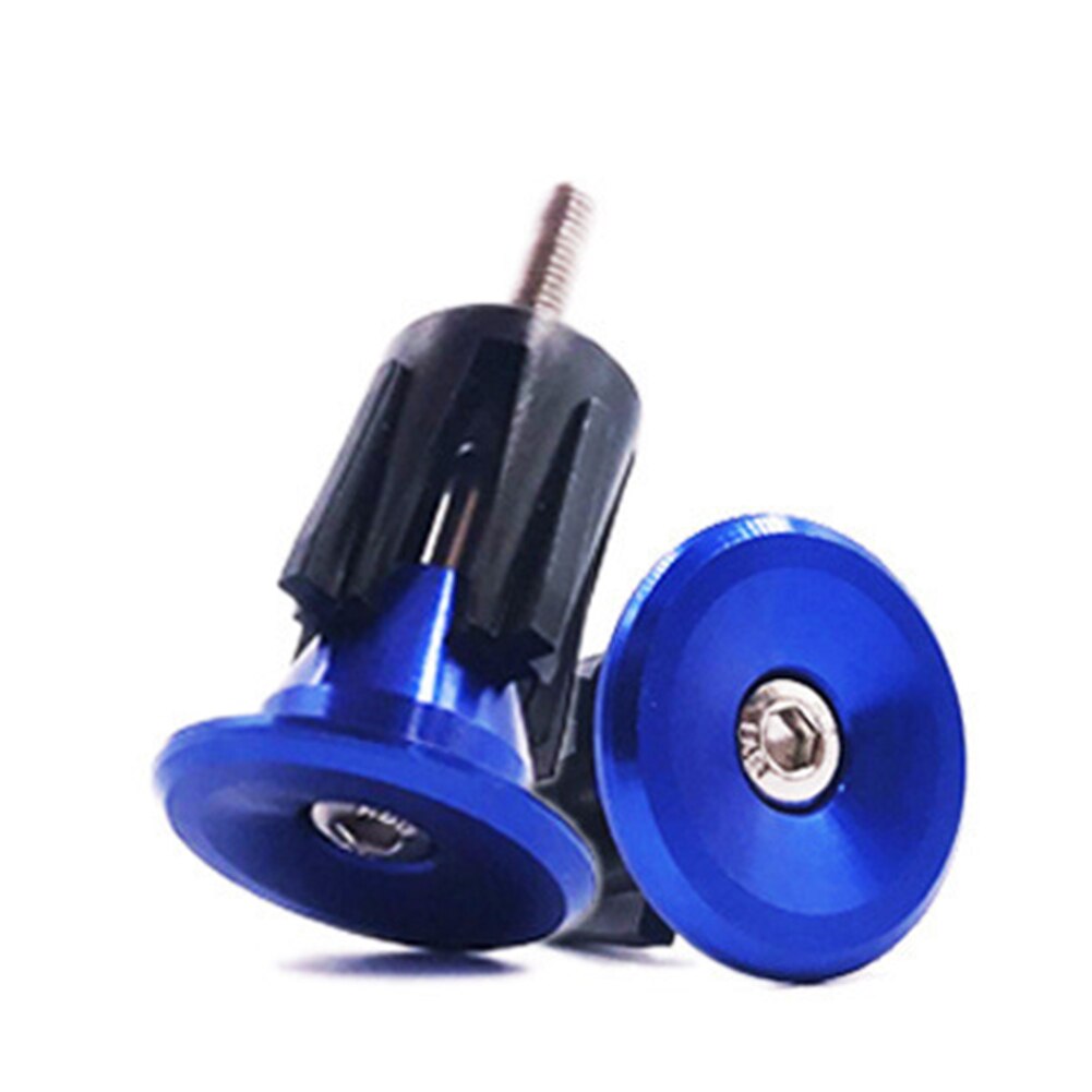 Bouchons de barre de vélo en aluminium, 2 pièces, cyclisme en plein air, guidon BEPs divertissement pour vtt, pièces de vélo pliant de route: Bleu