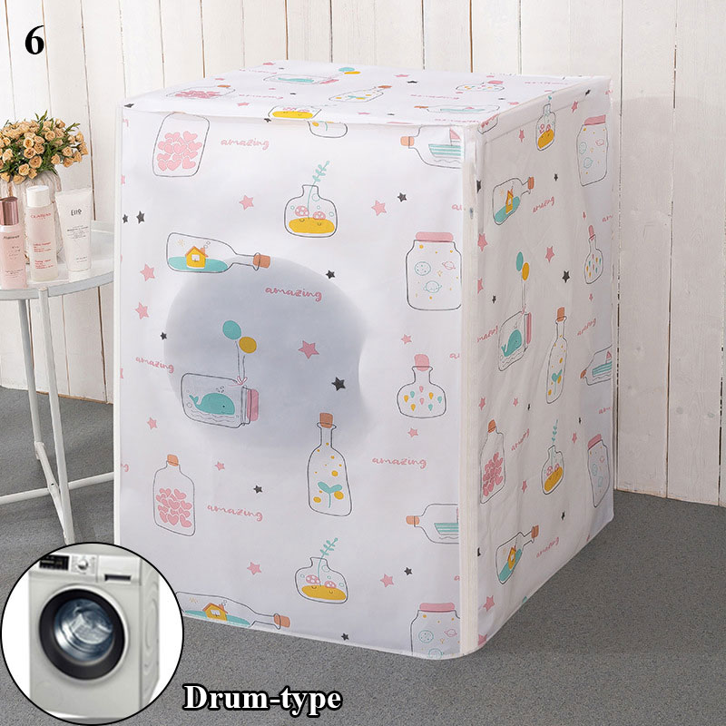 Housse de Protection pour Machine à laver, imprimé géométrique, Protection contre la poussière, étui étanche pour Machine à laver/chargement frontal: 6