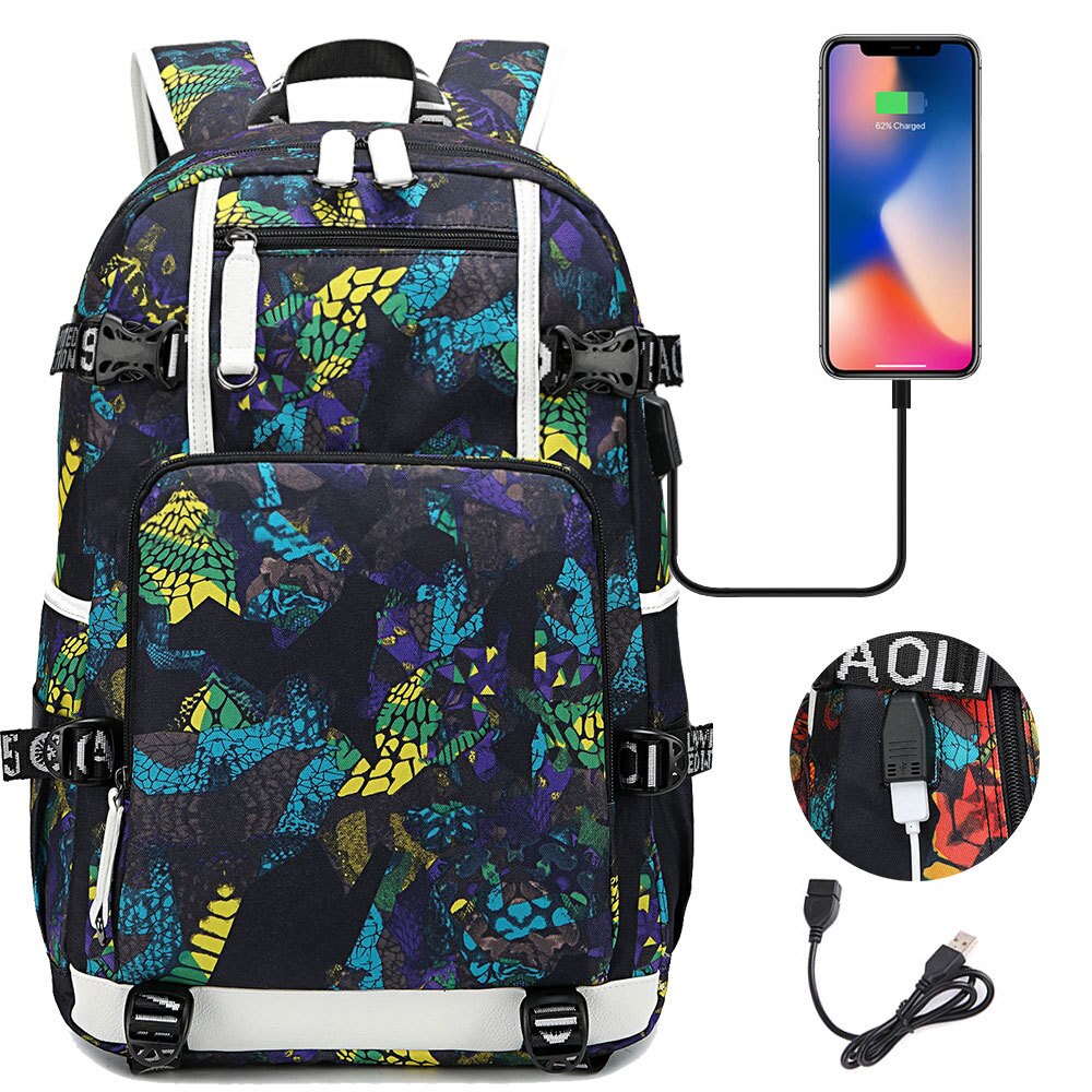 Custome Diy Printed Pcitures USB Travel Backpack for Teenagers School Bags Laptop Waterproof USB Charg Mochila Feminina Travel: Style 3