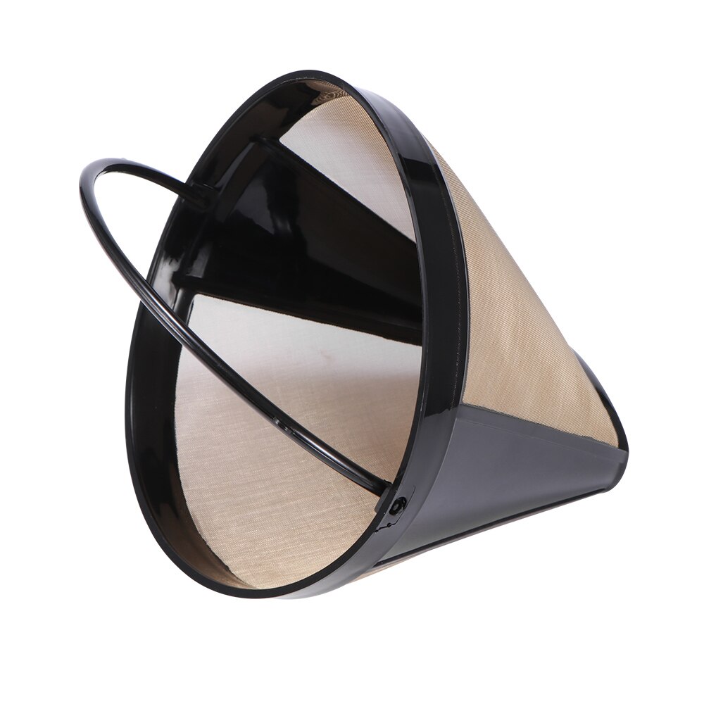 Återanvändbart kaffefilter i konstil permanent kaffebryggare maskinfilter med handtag för kafékaffeverktyg