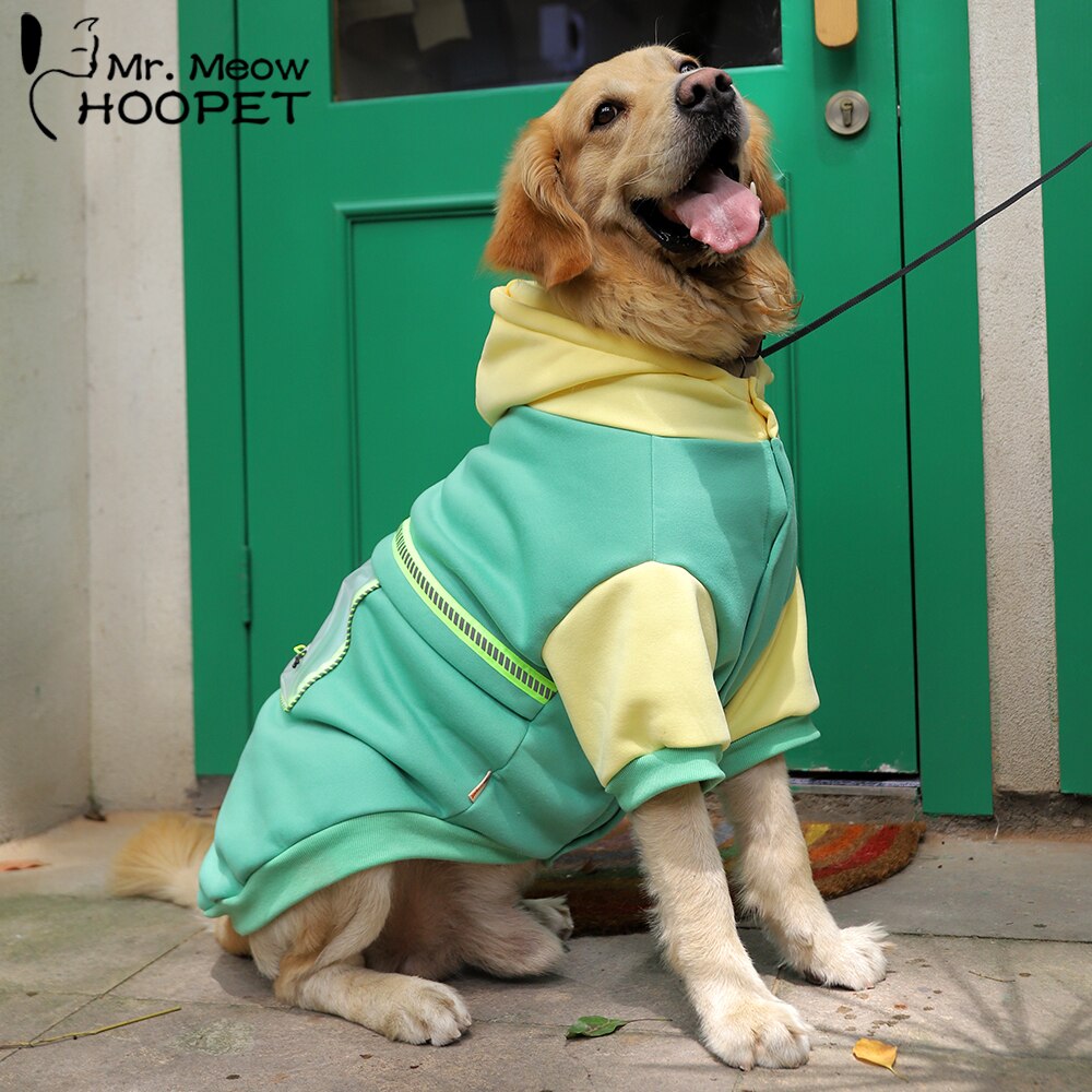 Masticar grueso Otoño e Invierno Sudadera con capucha para perros, Labrador perros grandes salida ropa de dos-pierna botón abrigo para mascotas mono para perro