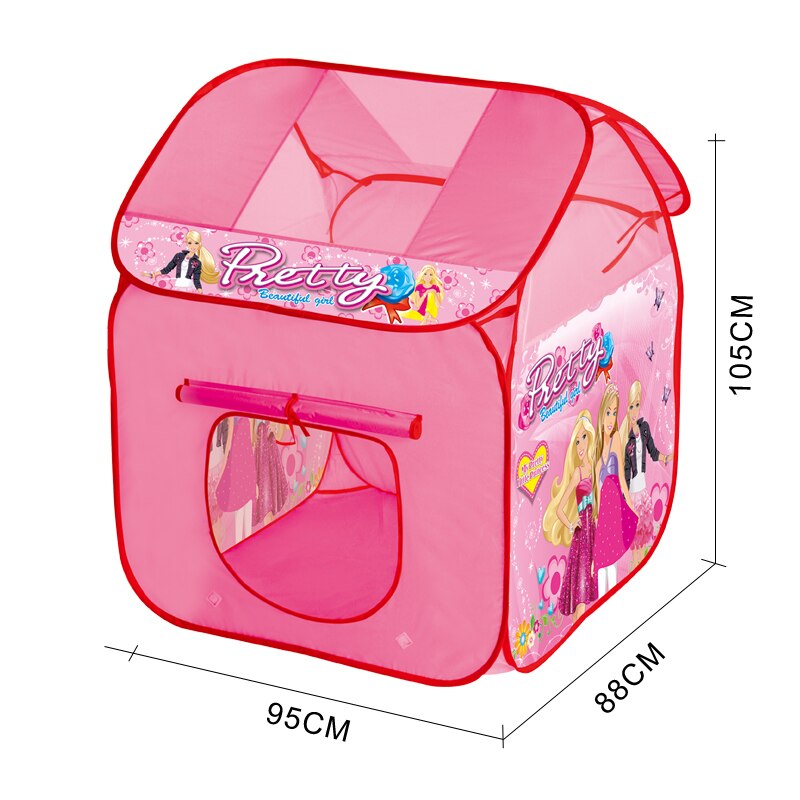 HOF Baby Spielen Zelte 86*86*110 cm Faltbare freundlicher Spielzeug Zelt Haus Schloss Für Drinnen freundlicher Spielen haus Zelt Weihnachten: Rosa