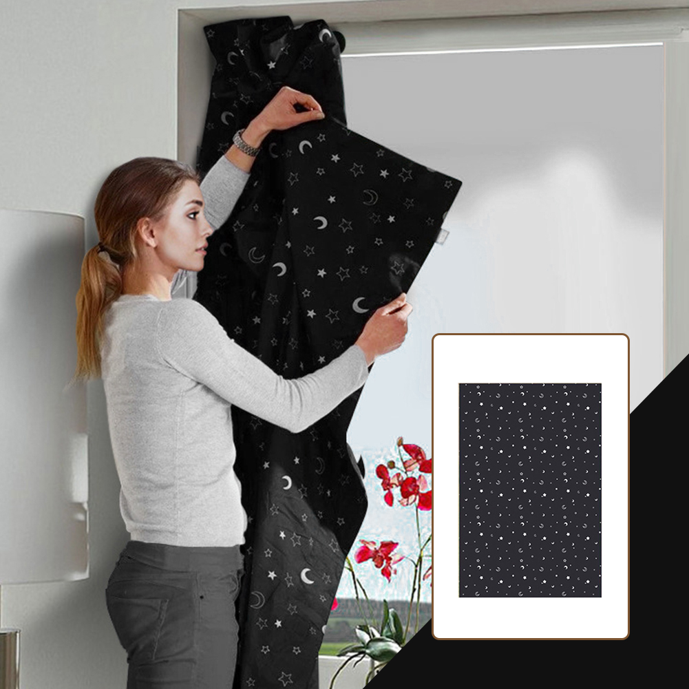 Easy Install Polyester Home Window Outdoor Camping Sun Shade Portable With Suction Cups Printed Blackout Blind Hiking Rectangle