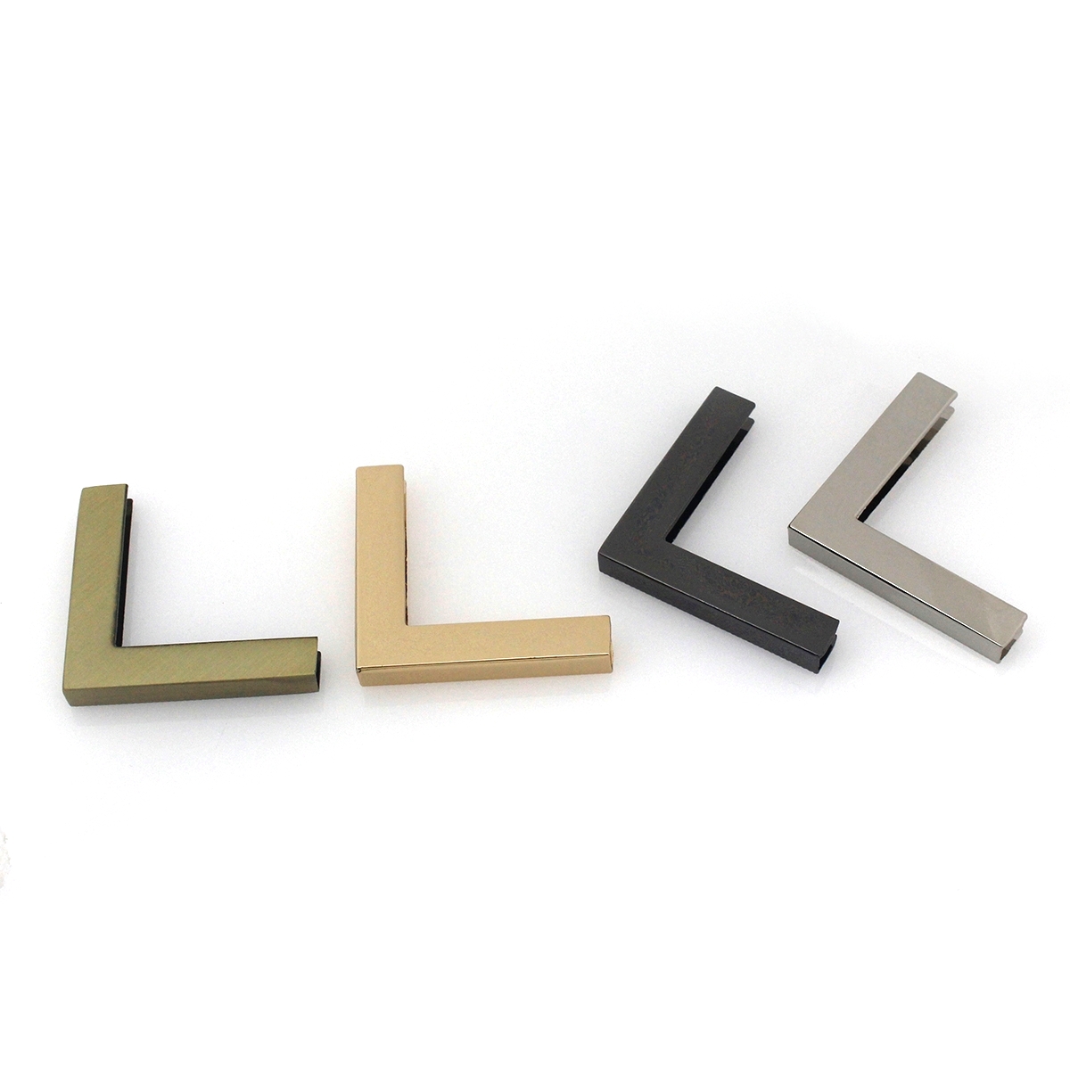 Een Paar Metalen Haakse Rand Gesp Zak Hoek Schroeven Clip Randen Protector Sluiting Voor Lederen Ambachten Hardware Accessoires