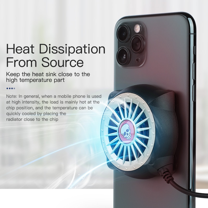 KUULAA Mobile Phone Radiator Gaming Universal Phone Cooler Portable Fan Cooling Heat Sink For Xiaomi iPhone Samsung Huawei