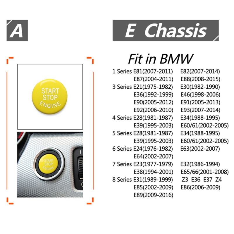 Auto Motor- Anfang halt Geschmack Auto-Styling Schalter Geschmack Bausätze für B-MW E90 Chassis