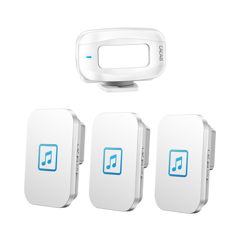 Cacazi Draadloze Pir Bewegingsmelder Infrarood Deurbel Security Alarm 433Mhz Afstandsbediening Winkel Welkom Thuis Sensor Deurbel: 1PIR 3RE