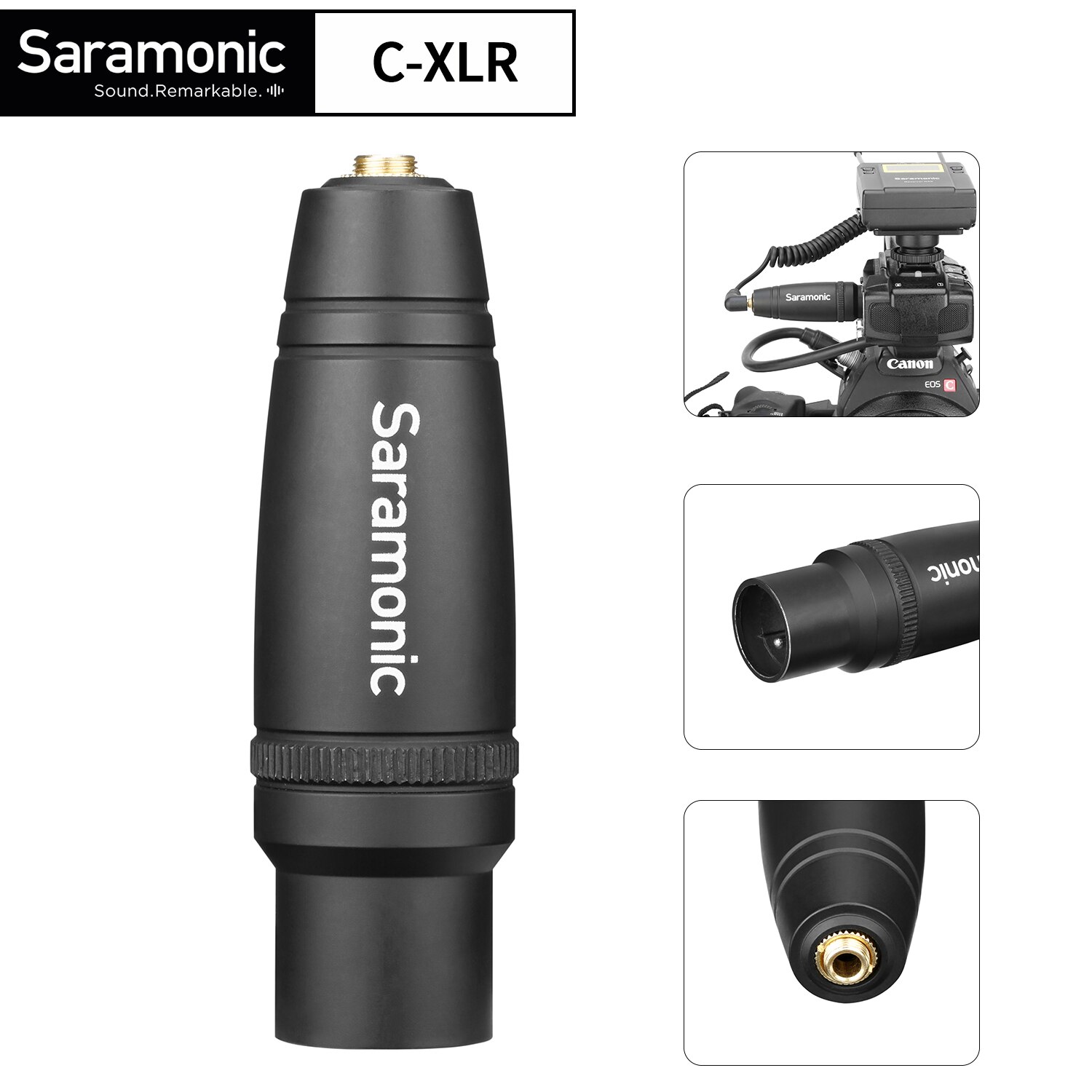 Saramonic C-XLR 3.5Mm Vrouw Trs Naar Xlr Male Microfoon Audio Adapter Op Professionele Video Cinema Camera Audio Recorders