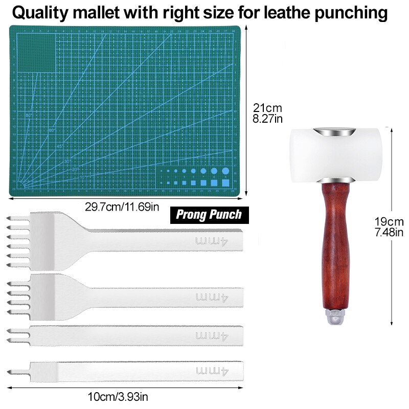 KAOBUY DIY Leather Carving Stamp Tools Set DIY Manual Leather Craft Stamps Art Pattern Leather Stamping Printing Tools Set