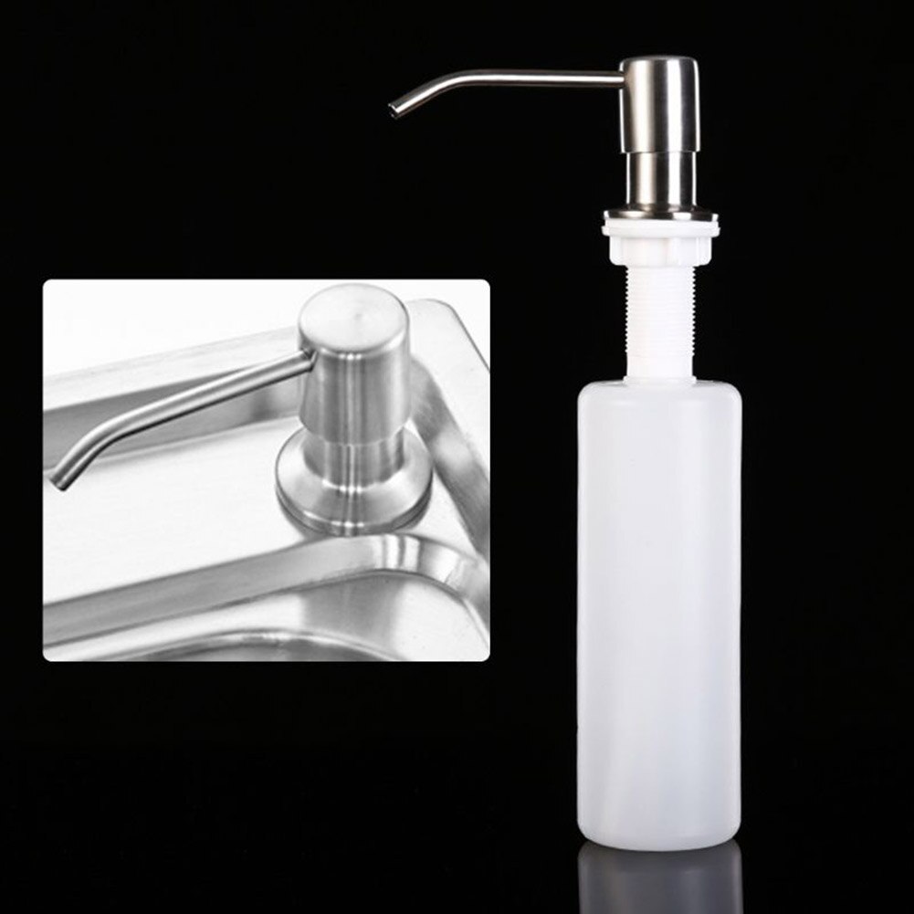300ml Eco-friends Sink Liquid Soap Container Stainless Steel Household Kitchen Soap Dispensers Sink Sanitizer Pump Organizer