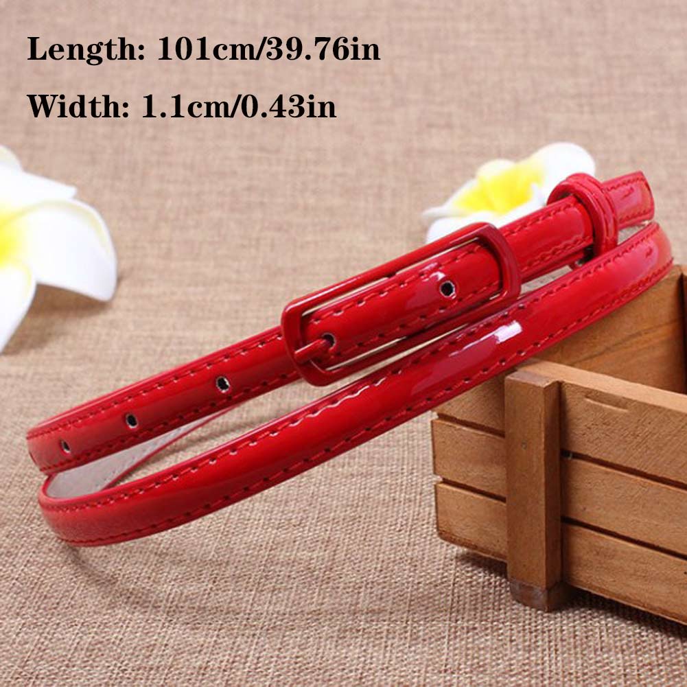 Vrouwen Candy Kleur Taille Riem Dunne Riem Broek Jean Riem Lichtmetalen Pin Buckle Broeksbanden Pu Leer Verstelbare Riemen Voor jurk: 1