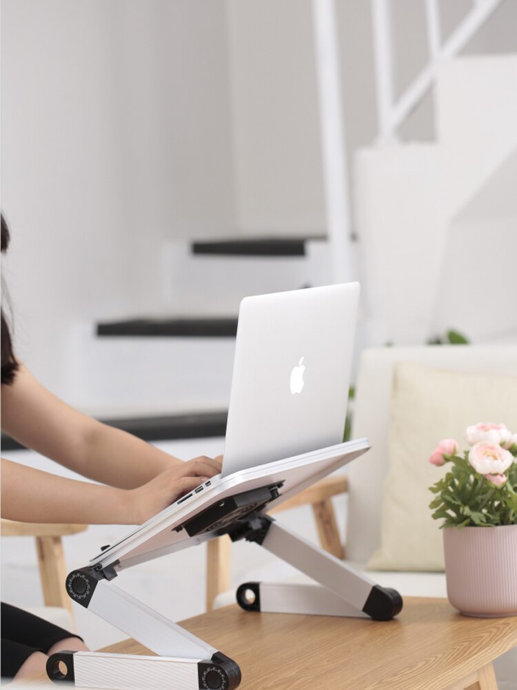 360 Degree Adjustable Computer Table Adjustable Ergonomic Laptop Stand Laptop Desk for Bed Living Room Book Stand
