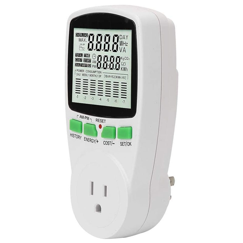 HLZS-Smart Energy Meter Power Meter Power Meter Power KWh Measurement Socket Analyzer Electric Power Monitor