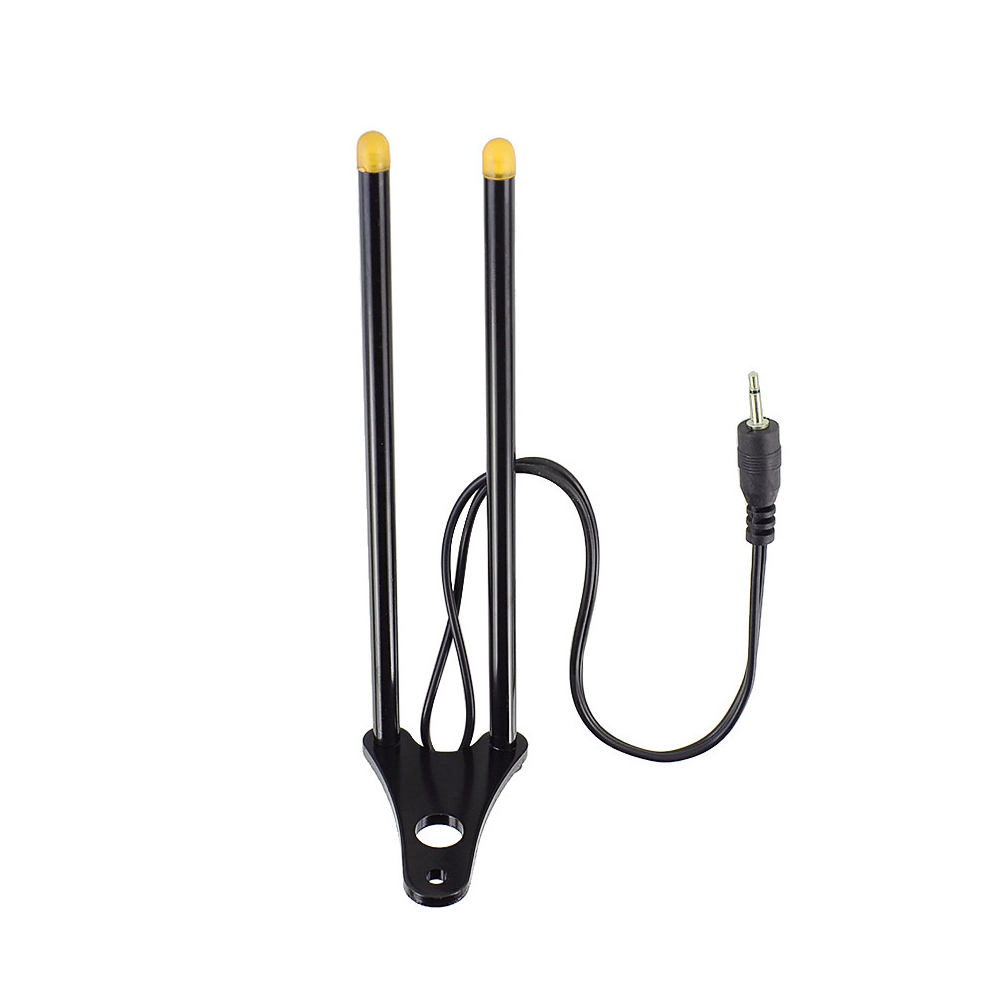 Hirisi-barra de oreja para pesca de carpa, alarmas de mordida con luz LED, aparejos de pesca de 4 colores: Rojo