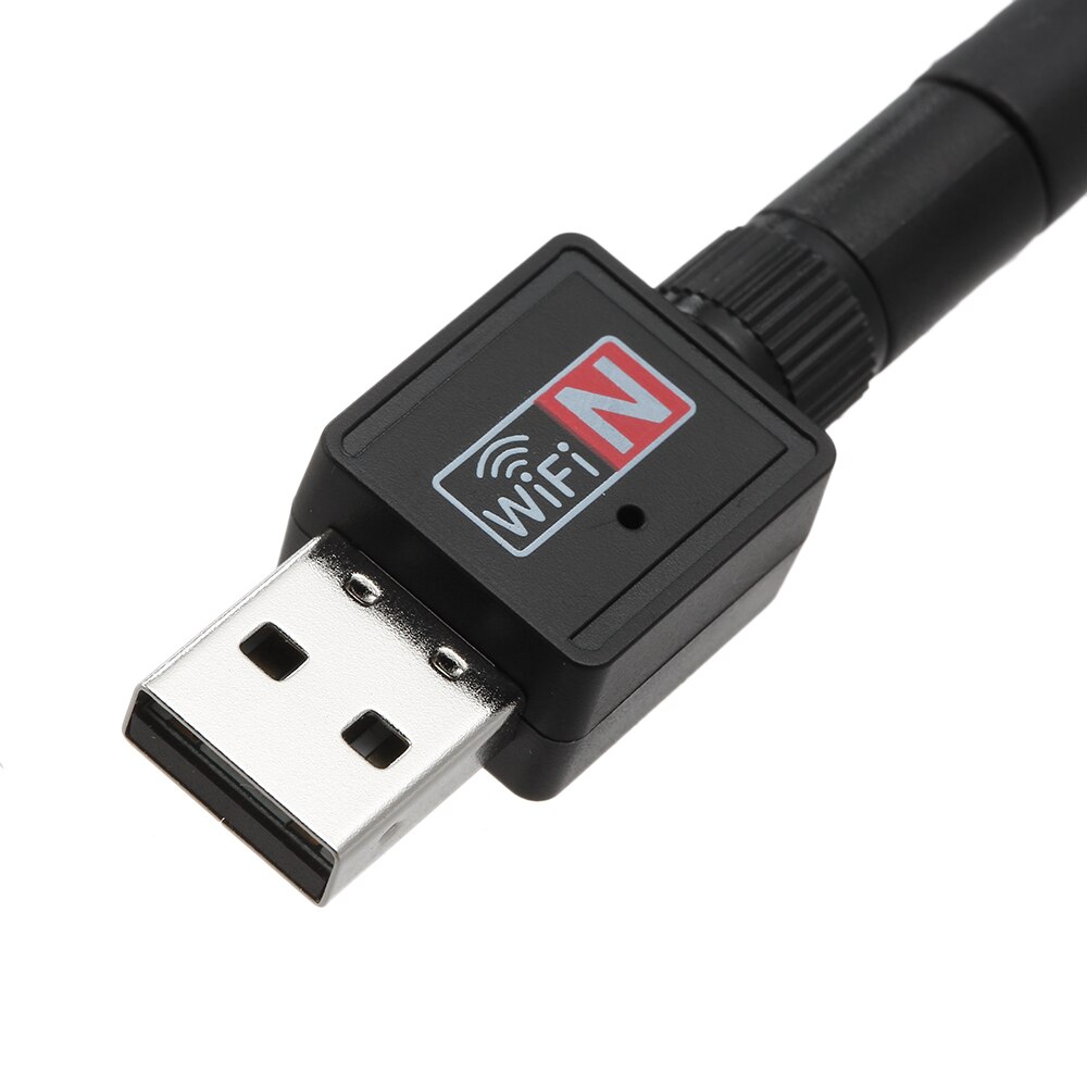 600Mbps Wireless USB WiFi Adapter Dongle 2.4GHz Network LAN Card 802.11b/g/n Standard with 2dBi Detachable Antenna for Computers