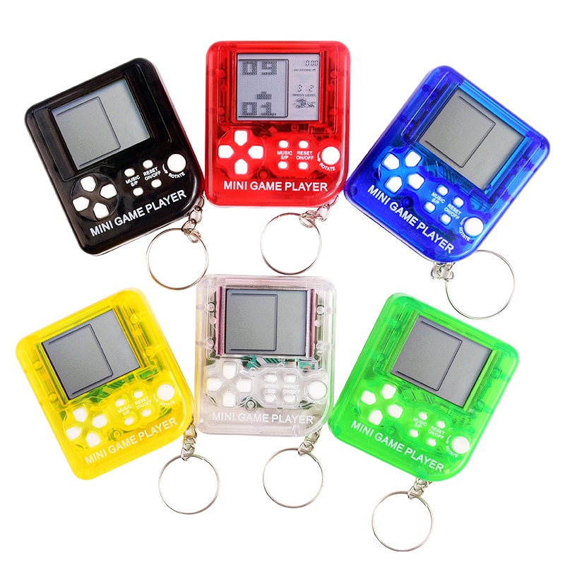 Kawaii nøglering legetøj klassisk mini spil maskine vedhæng nøglering nøgleringe børn mini nøglering legetøj til børn linje venner