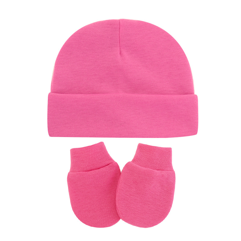 Newborn Winter Hat Gloves Set Boy Girl Warm Cotton Kids Beanies Stuff Children Accessories Baby Bonnet Babies Photography Props: E219602