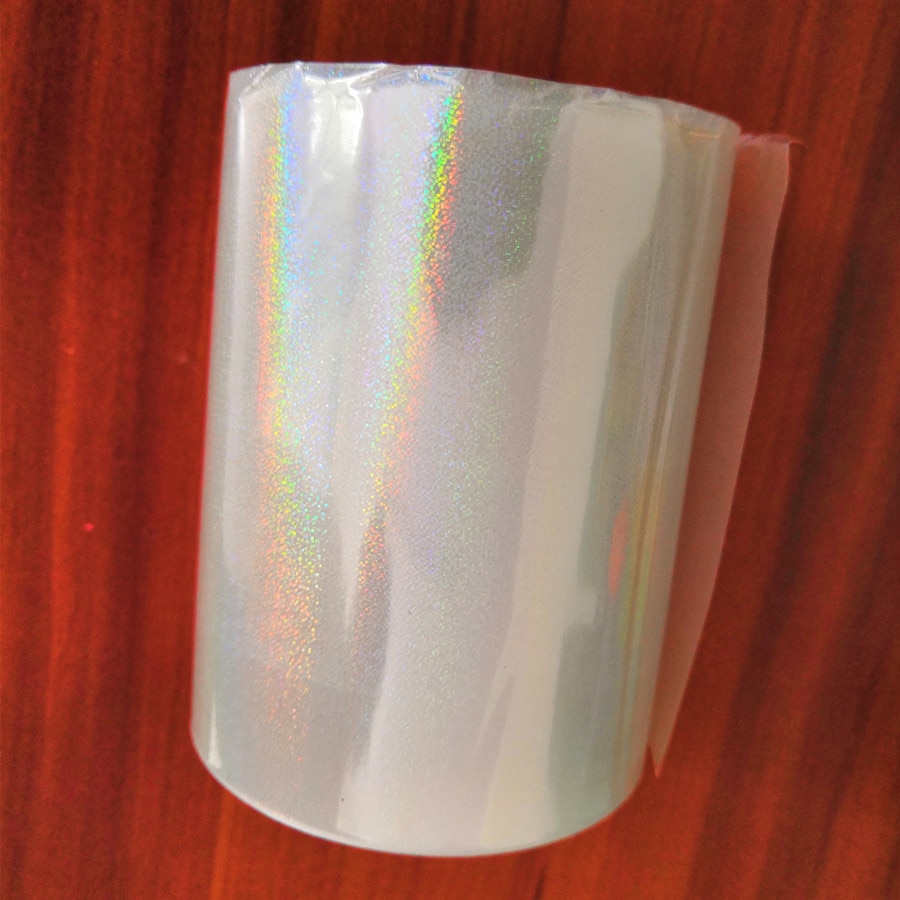Two rolls Transparent holographic foil stamping foil press on paper or plastic 8cm x120m heat stamping film