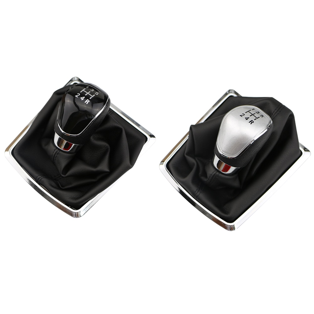 Gear Shift Knob Gaiter Boot Lever Stick Handle Head Cover 5/6 Speed Car Styling Accessories For Ford Focus 2 MK2 Fiesta Kuga