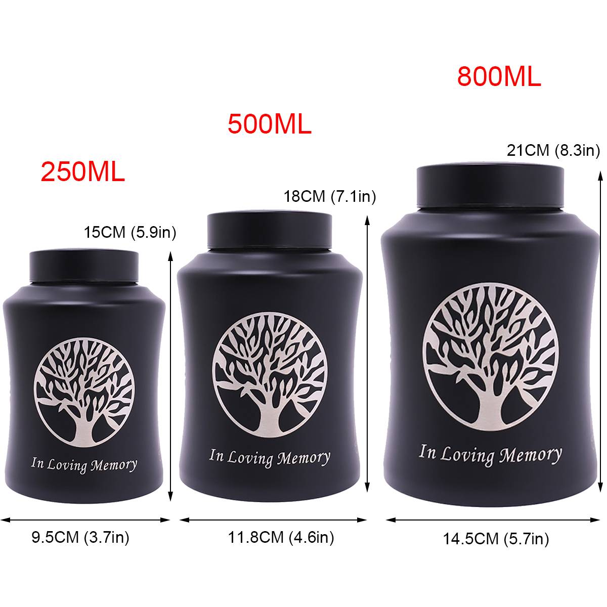 800/500/250ml Stainless steel Pet Cremation Memorial Urn Jar for Dog Cat Bird Mouse Ashes Keepsake Memorial Container box