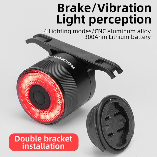 ROCKBROS Bike Light Q5 Smart Sensor USB LED Rear Cycling Lights MTB Taillight bike accessories luz bicicleta Bicycle Back Light: Q3