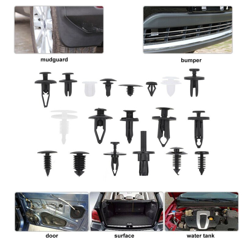 446Pcs Universele Auto Klemmetjes Fasteners Push Trim Clips Pin Klinknagel Bumper Kit Auto Hulpapparatuur Toolbox